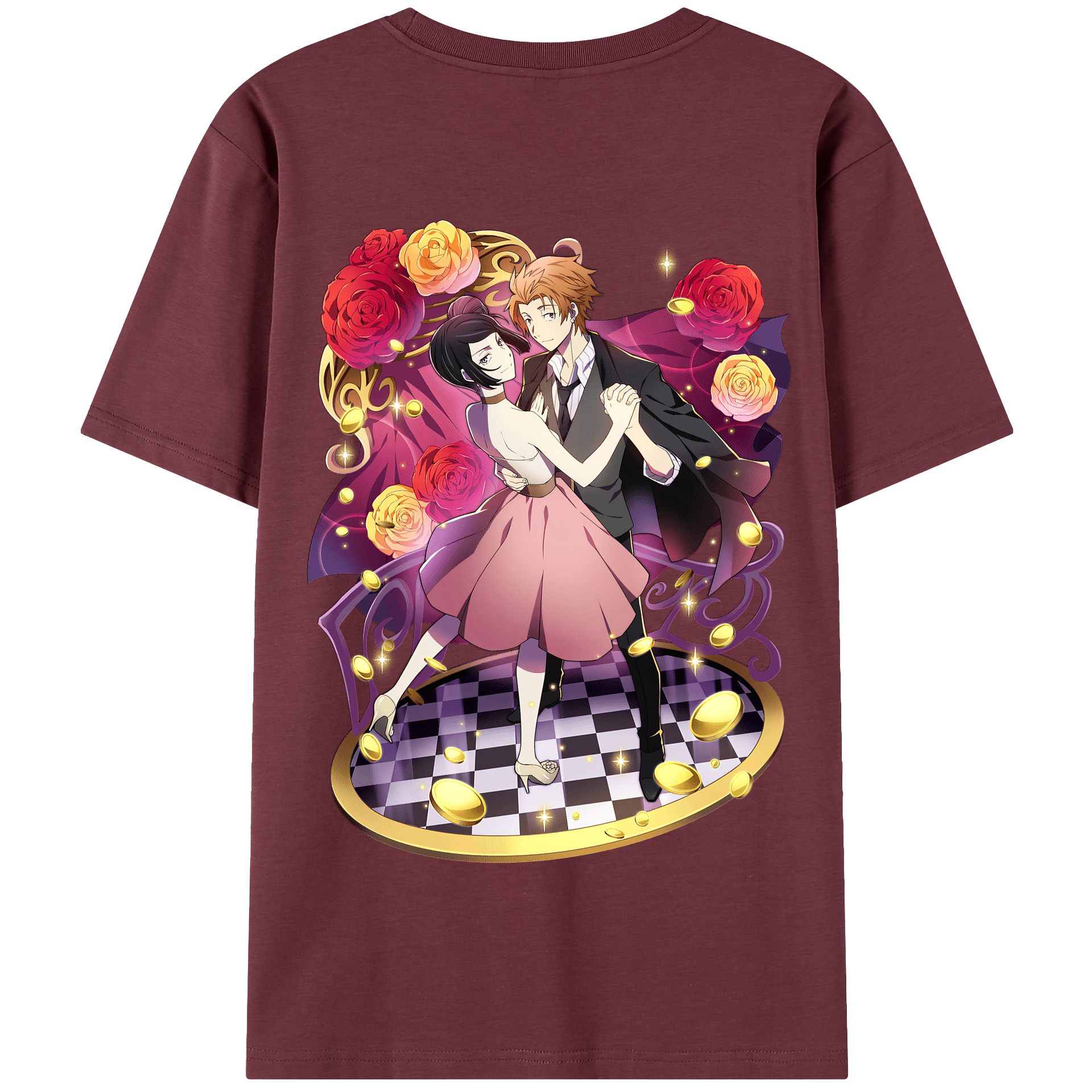 （画像用） 文豪ストレイドッグス Bungo Stray Dogs 綿100％半袖Tシャツ（背面プリント）